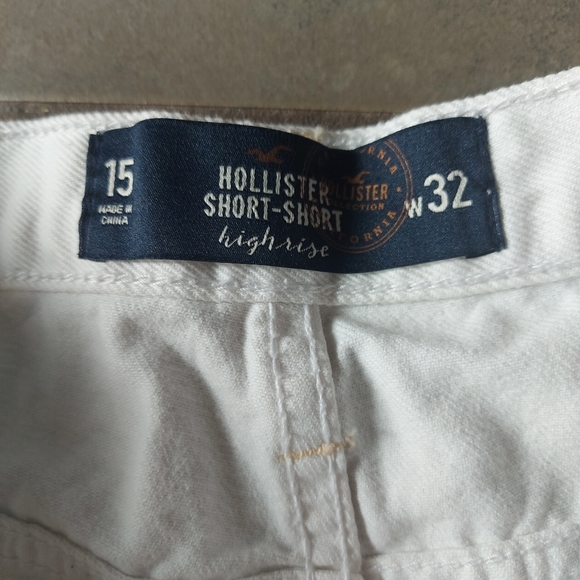 Hollister Jean Shorts size 32 White - Picture 6 of 8